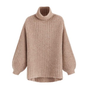 Cuyana Alpaca Vuna Turtleneck Ženske Džemperi Kaki Boja | PNC8147OI