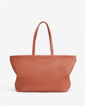 Cuyana Classic Easy Zipper Ženske Torbica Tote Crvene Smeđe | PIF744ST