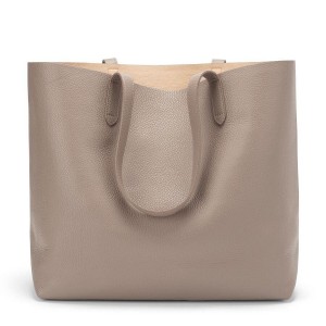 Cuyana Classic Structured Koža Ženske Torbica Tote Sive Roze | EYW182TI