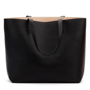 Cuyana Classic Structured Koža Ženske Torbica Tote Crne Roze | TVQ6670BN