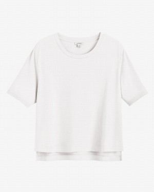 Cuyana Pima Cropped Tee Ženske Majice Bijele | IDY3171NC