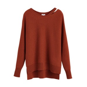 Cuyana Recycled Cashmere Split-Neck Ženske Džemperi Tamno Narančaste | NGJ7165JI