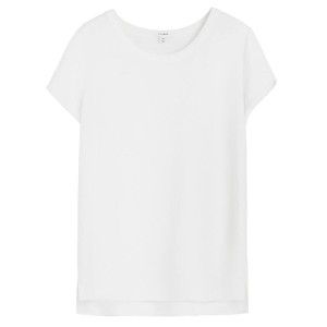 Cuyana Silk High-Low Tee Ženske Majice Bijele | RLR3083QF