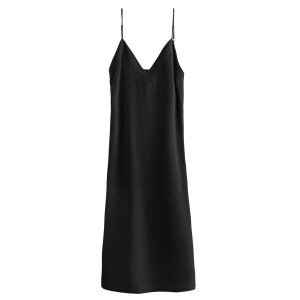 Cuyana Silk Slip Ženske Haljina Crne | PUQ2564RO