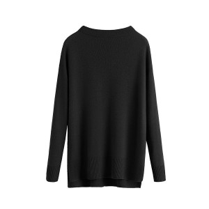 Cuyana Single-Origin Cashmere Funnel Neck Ženske Džemperi Crne | NLY9446KF