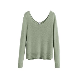 Cuyana Single-Origin Cashmere Scoop Neck Ženske Džemperi Zelene | AMI4719YJ