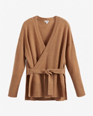 Cuyana Single Origin Cashmere Wrap Ženske Džemperi Smeđe | DHJ256FK