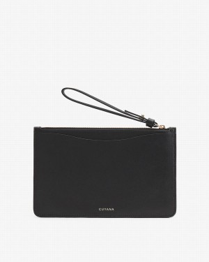 Cuyana Slim Wristlet Ženske Novčanici Crne | DEL3158MZ