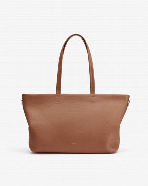 Cuyana Small Easy Zipper Ženske Torbica Tote Smeđe | XTL3016AS