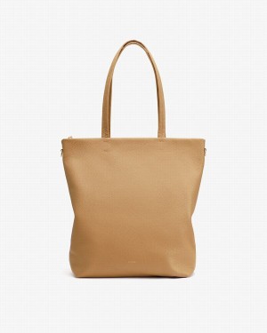 Cuyana Tall Easy Zipper Ženske Torbica Tote Žute Smeđe | BJG3667MS