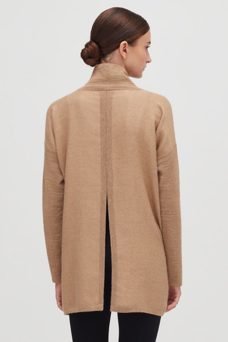 Cuyana Alpaca Open-Back Turtleneck Ženske Džemperi Smeđe | KRI119MP