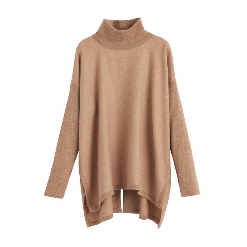 Cuyana Alpaca Open-Back Turtleneck Ženske Džemperi Smeđe | KRI119MP