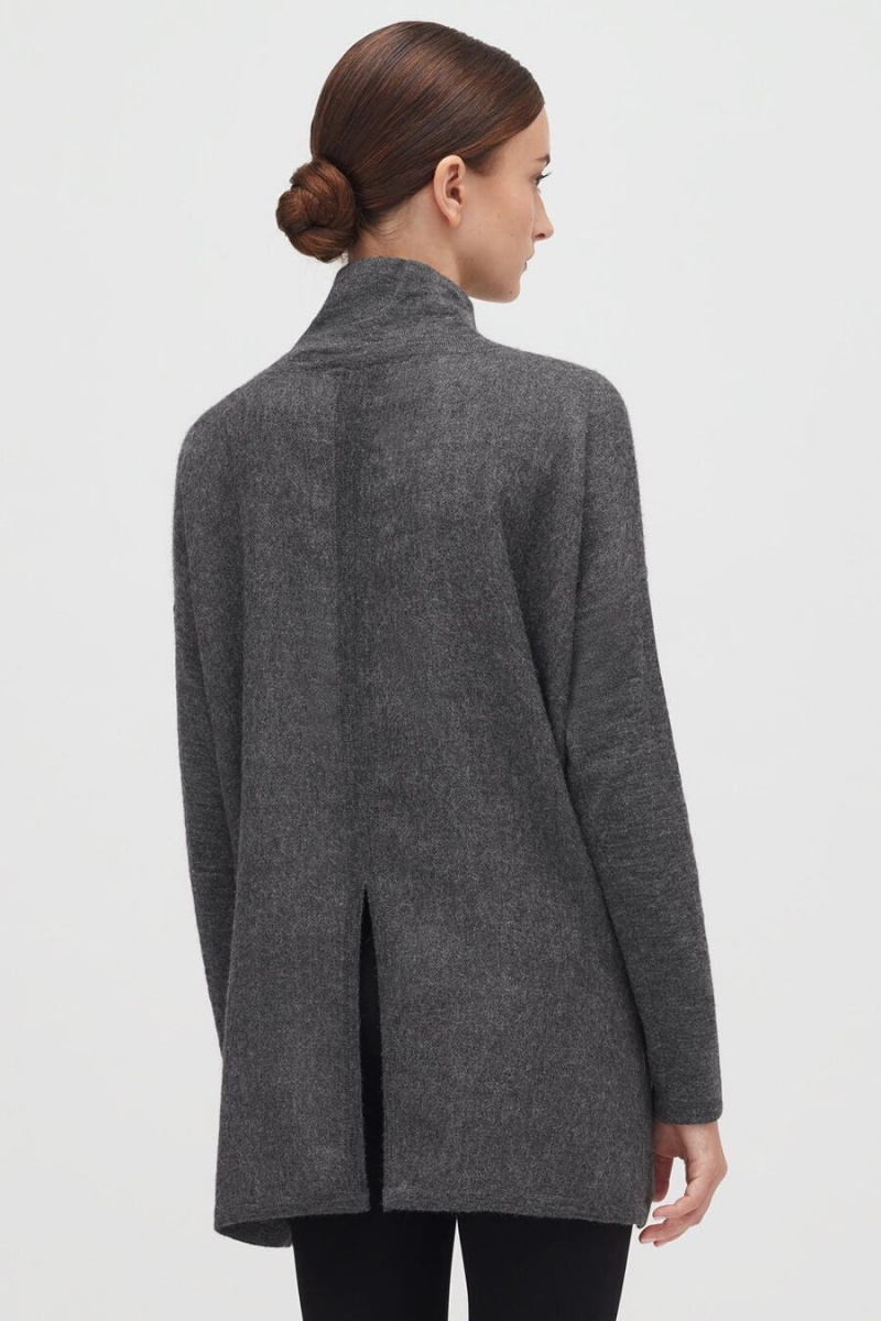 Cuyana Alpaca Open-Back Turtleneck Ženske Džemperi Sive | YAP2979MM