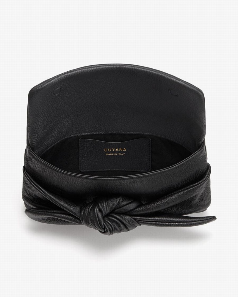 Cuyana Bow Ženske Clutch Torbe Crne | TWC9131DW