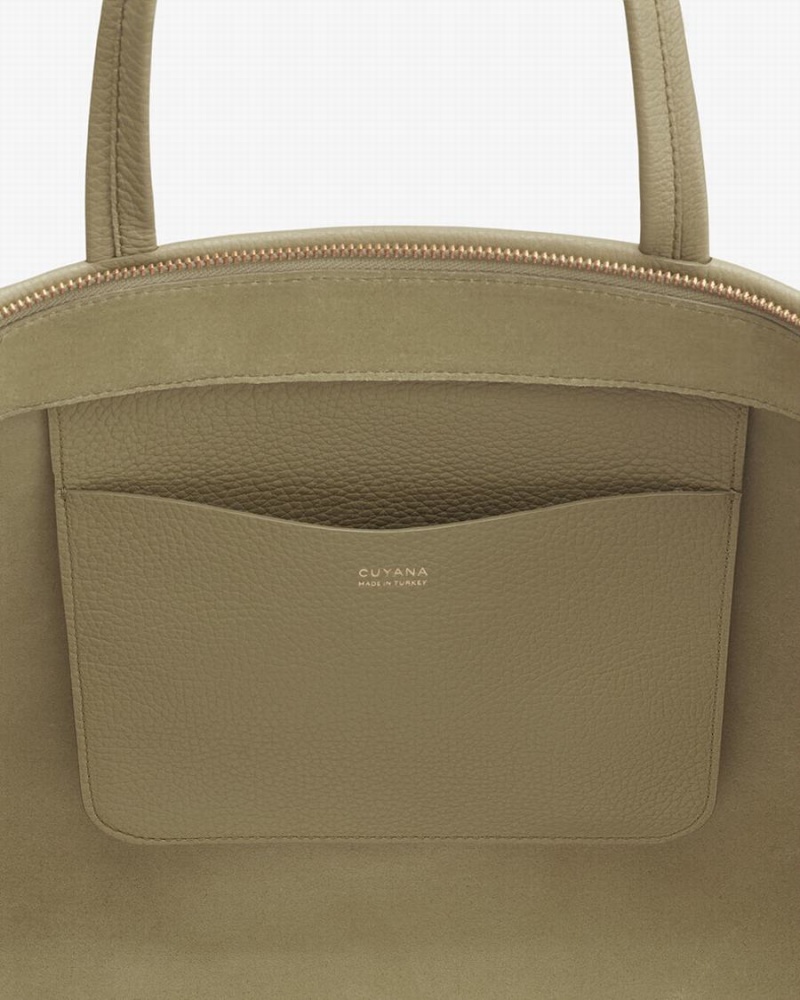 Cuyana Classic Easy Zipper Ženske Torbica Tote Zelene | UDN5135UC