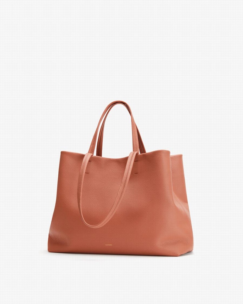 Cuyana Classic Easy Ženske Torbica Tote Crvene Smeđe | FEX4541QT