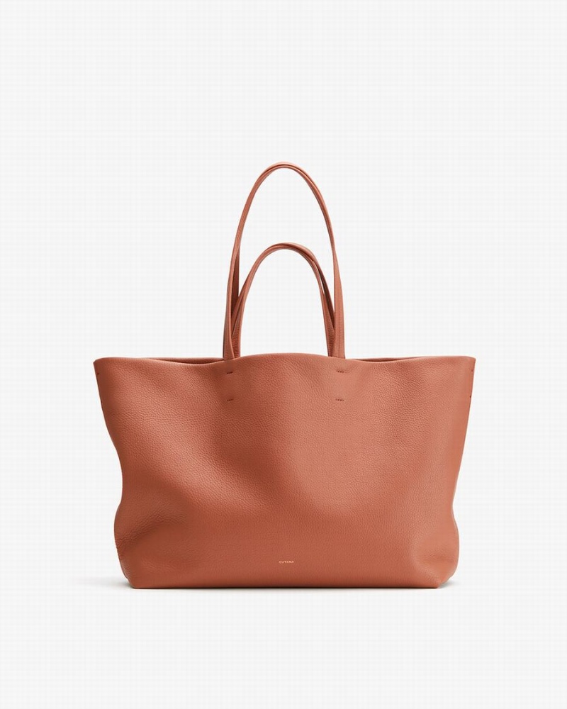 Cuyana Classic Easy Ženske Torbica Tote Crvene Smeđe | FEX4541QT