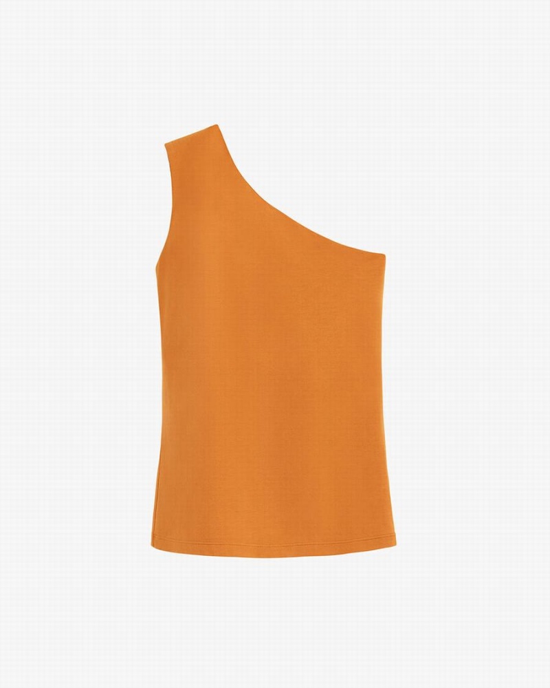 Cuyana One Shoulder Top Ženske Majica Bez Rukava Žute | EWV9690AC