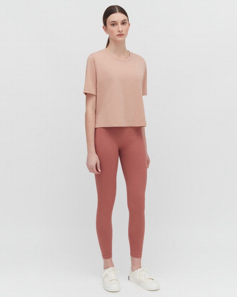 Cuyana Pima Cropped Tee Ženske Majice Roze | ILC399SR