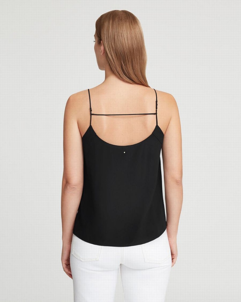 Cuyana Silk Cami Ženske Majica Bez Rukava Crne | UNY4696AJ