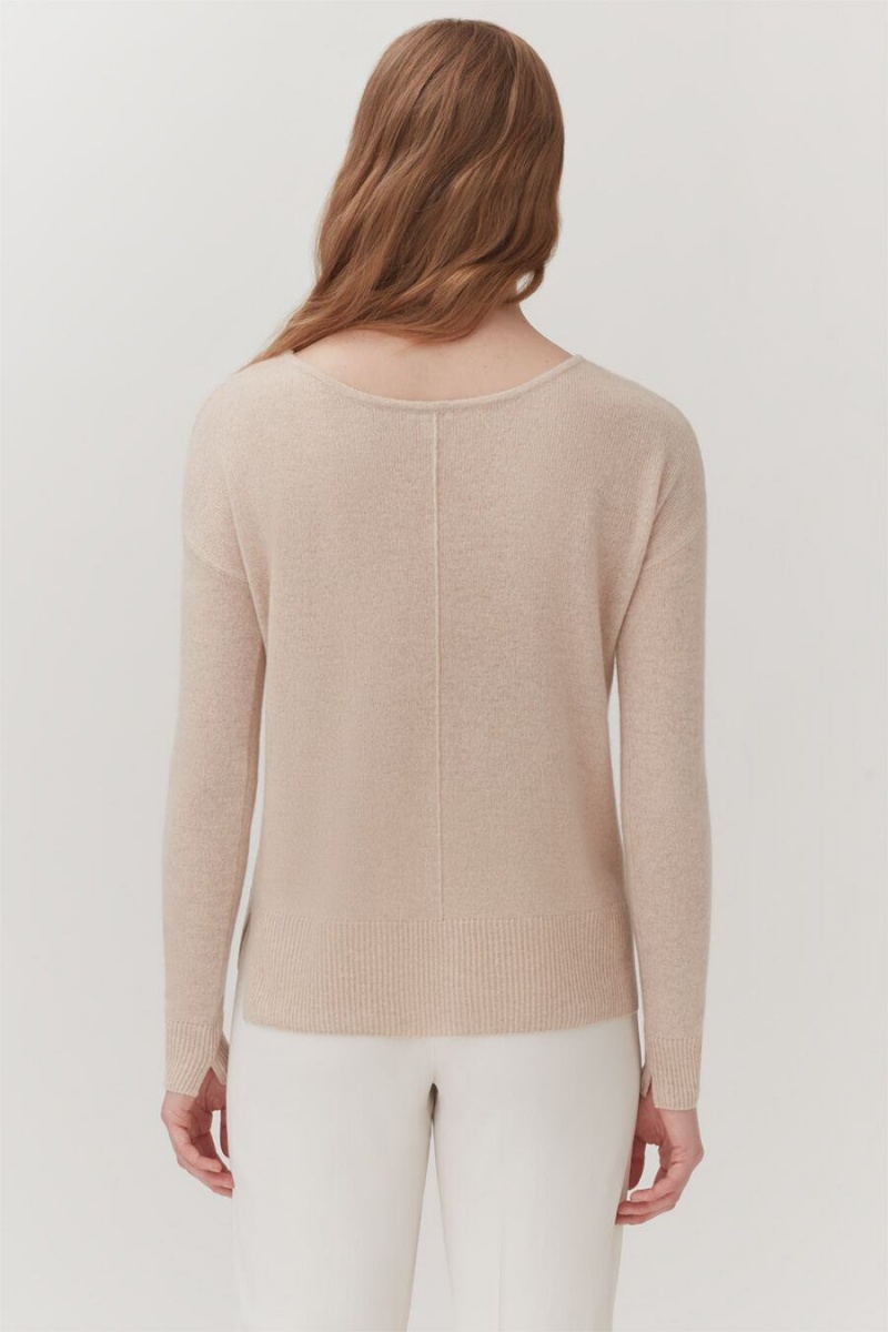 Cuyana Single-Origin Cashmere Ženske Kardigan Bež | CTS367GE