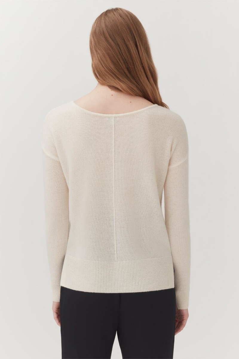 Cuyana Single-Origin Cashmere Ženske Kardigan Bijele | TPY568QW