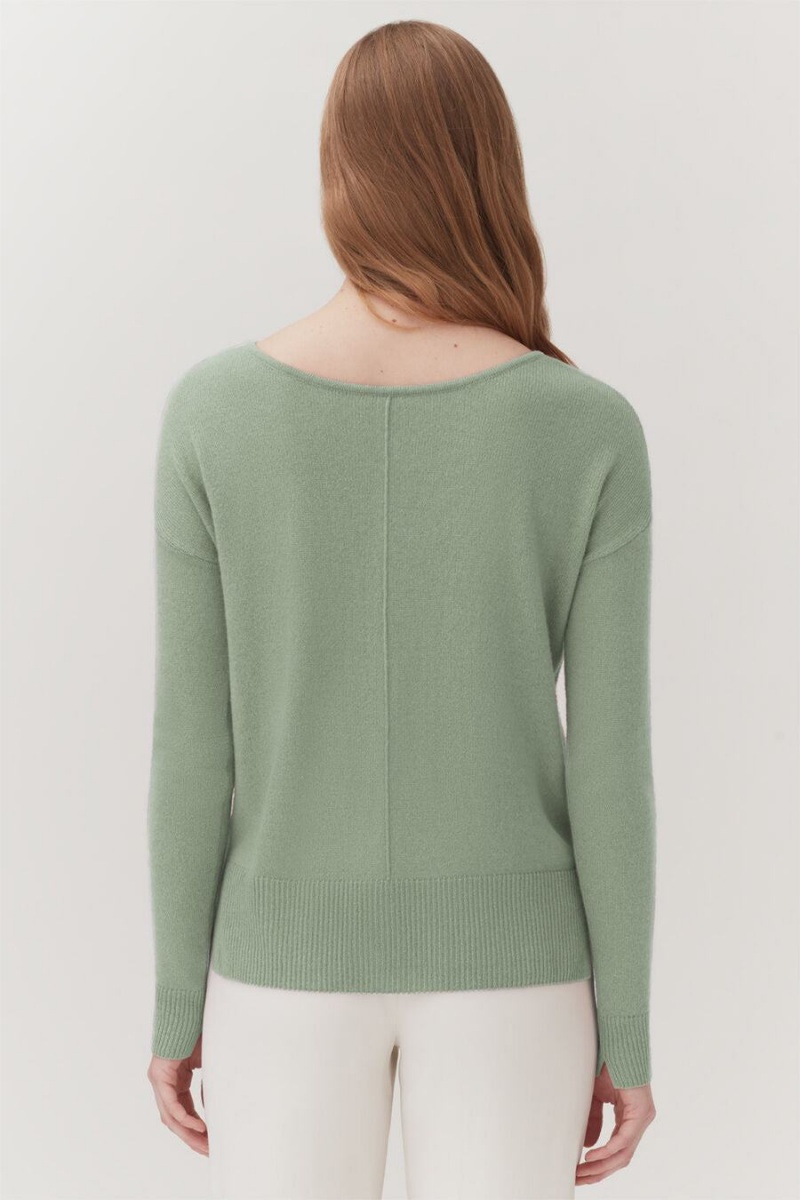 Cuyana Single-Origin Cashmere Ženske Kardigan Zelene | ERJ7067DP