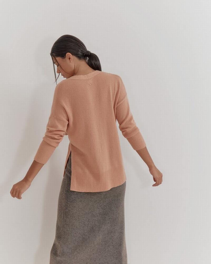 Cuyana Single Origin Cashmere Wrap Ženske Džemperi Bež | JDM3657HP