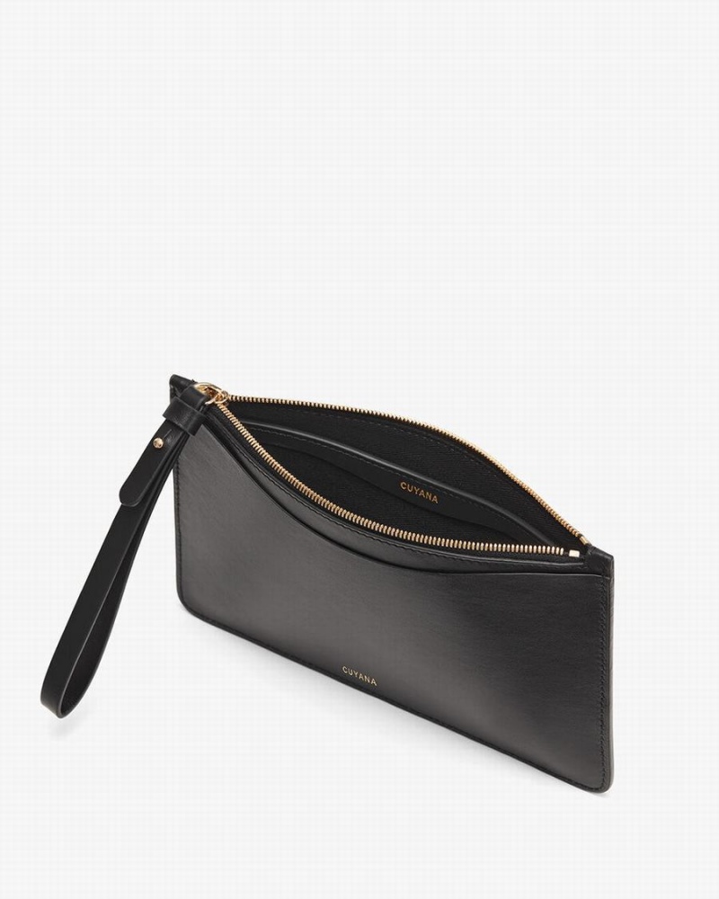 Cuyana Slim Wristlet Ženske Novčanici Crne | DEL3158MZ