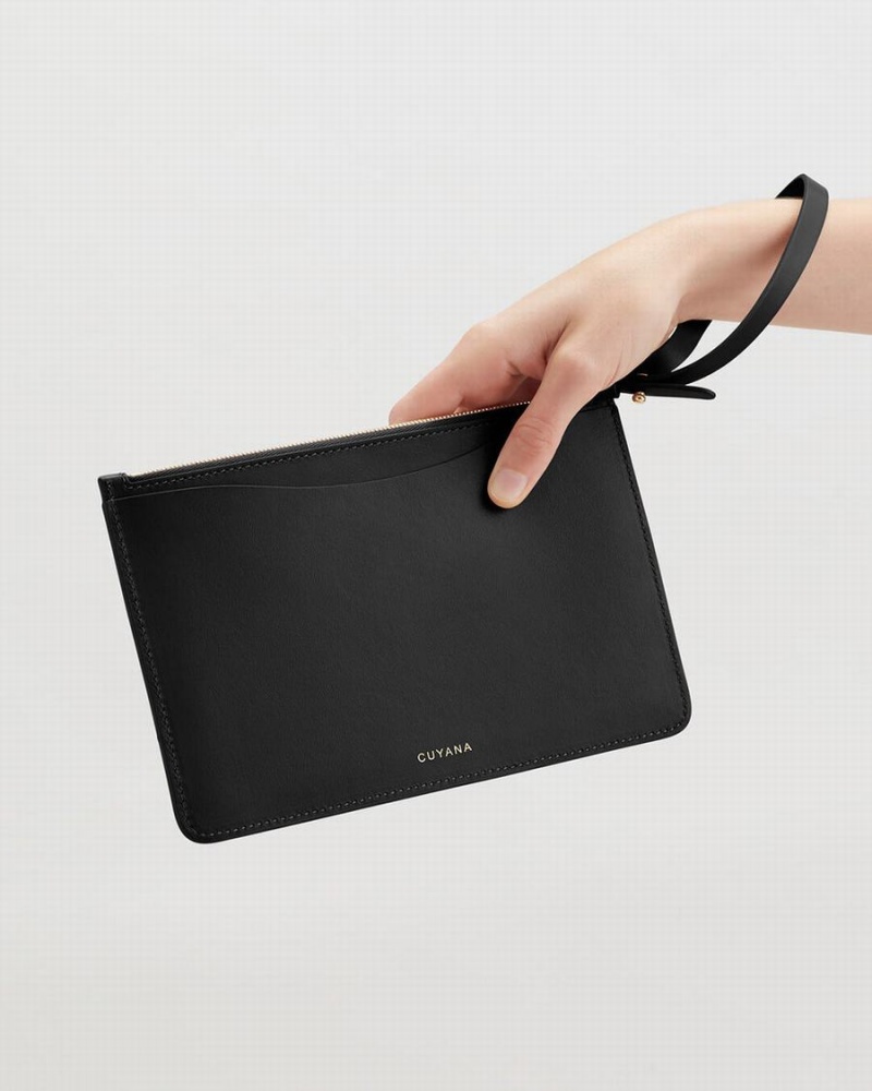 Cuyana Slim Wristlet Ženske Novčanici Crne | DEL3158MZ