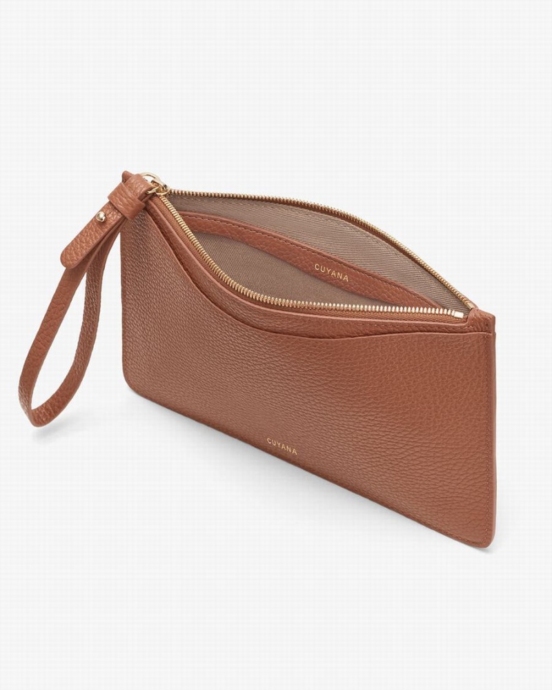 Cuyana Slim Wristlet Ženske Novčanici Smeđe | IDQ3312TL