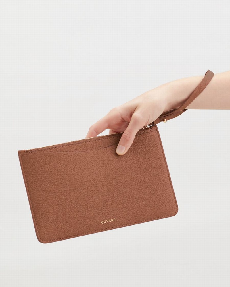 Cuyana Slim Wristlet Ženske Novčanici Smeđe | IDQ3312TL