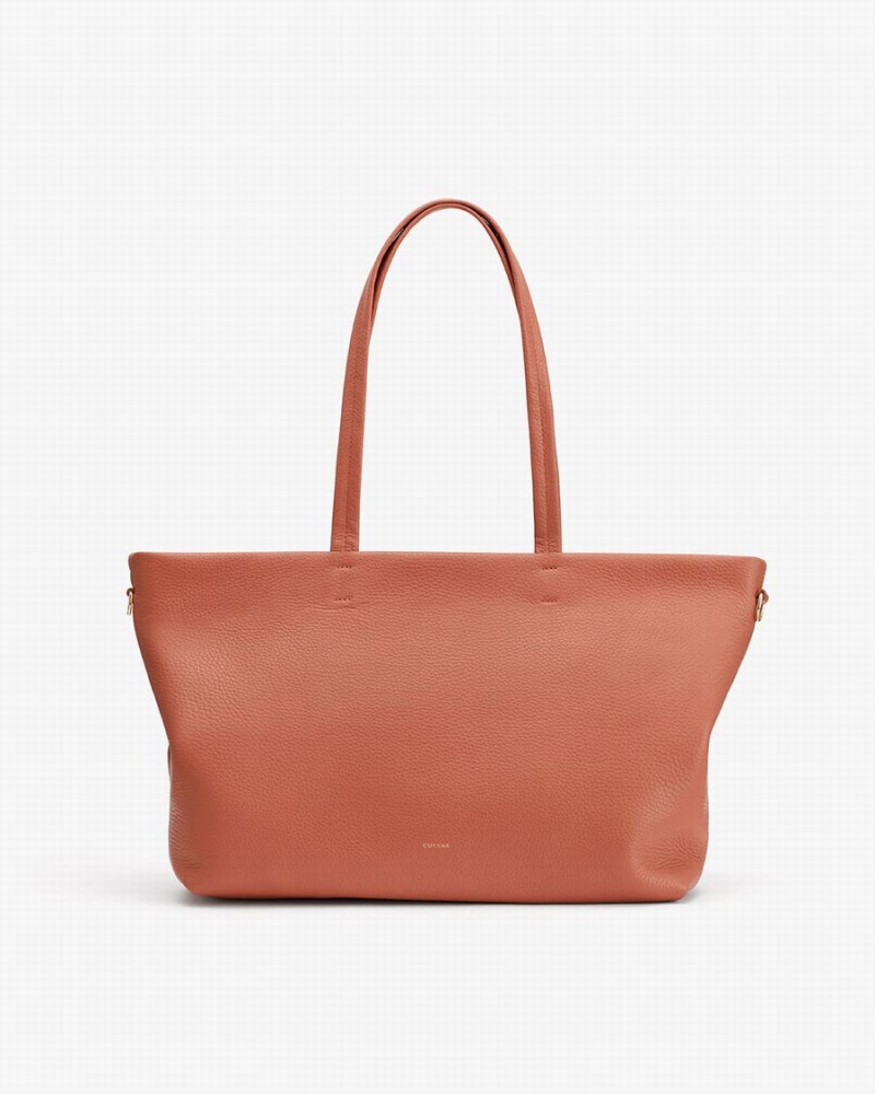 Cuyana Small Easy Zipper Ženske Torbica Tote Crvene Smeđe | YTE8421AL