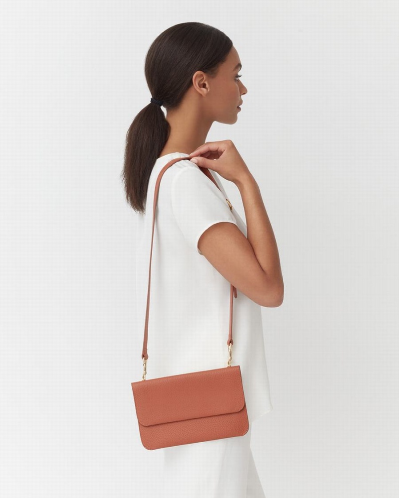 Cuyana System Flap Ženske Clutch Torbe Crvene Smeđe | CSY6760IH