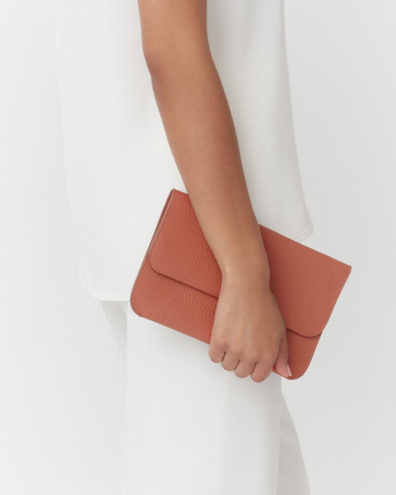 Cuyana System Flap Ženske Clutch Torbe Crvene Smeđe | CSY6760IH