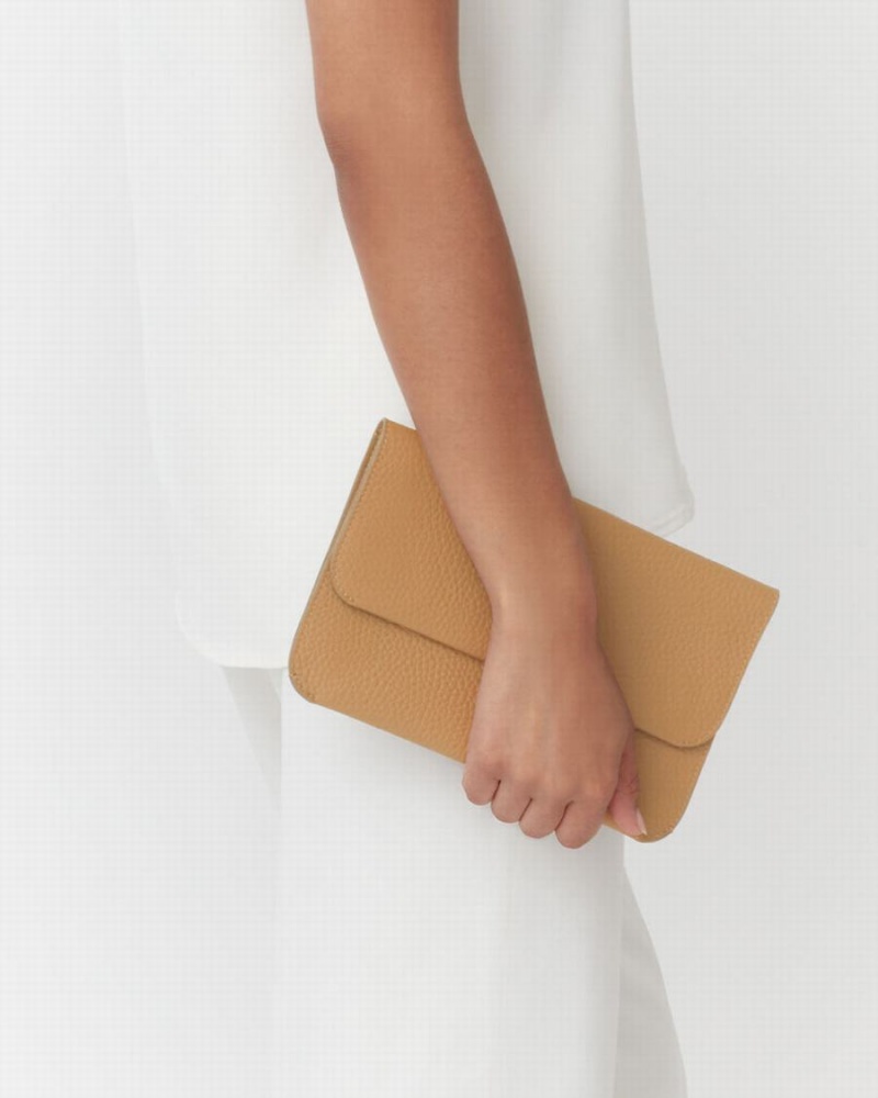 Cuyana System Flap Ženske Clutch Torbe Žute Smeđe | ZOO6173KZ