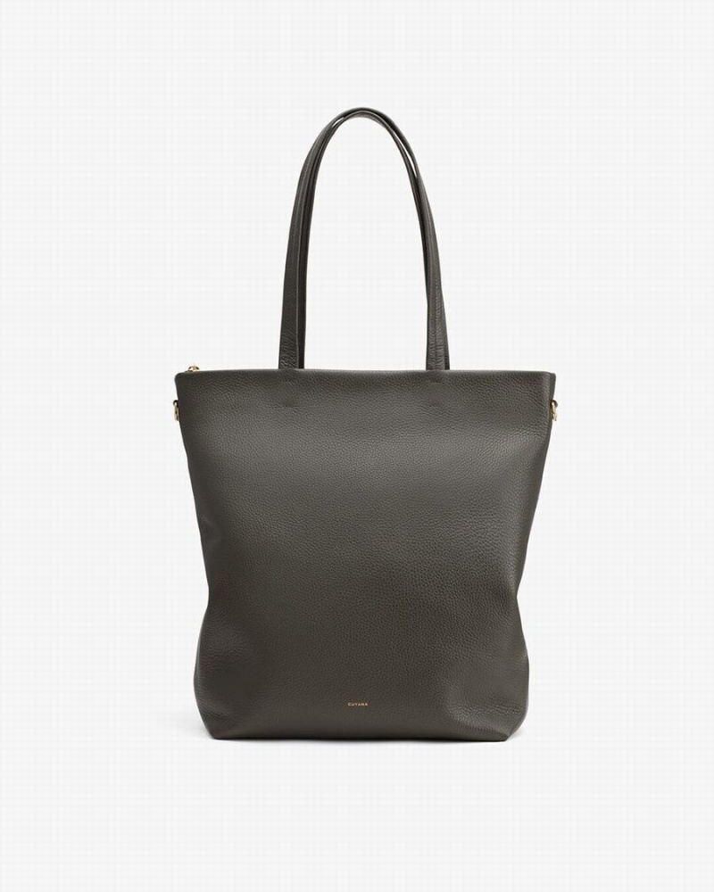 Cuyana Tall Easy Zipper Ženske Torbica Tote Tamno Zelene | XAU760VS