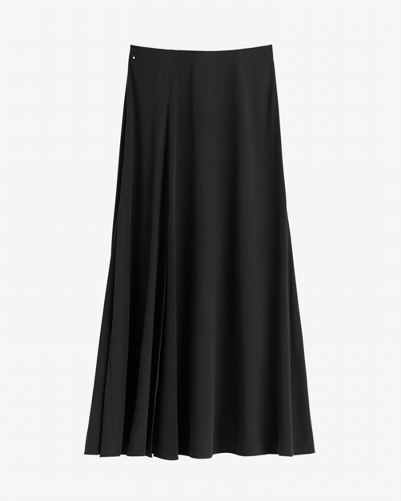 Cuyana Washable Silk Maxi Ženske Suknje Crne | CTF7632CH