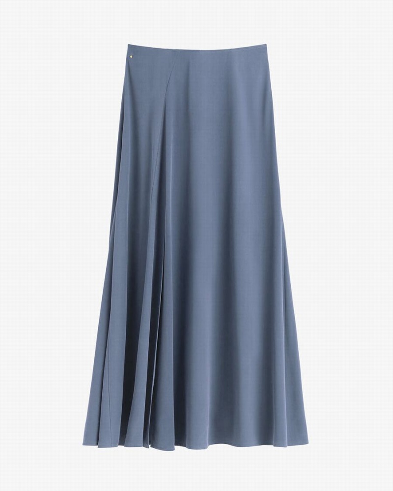 Cuyana Washable Silk Maxi Ženske Suknje Plave | QDZ6411LR